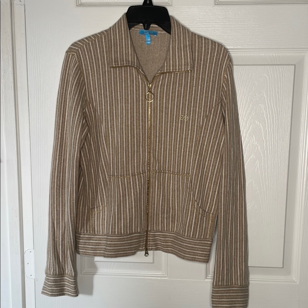 Vintage Escada sport striped zip up sweatshirt